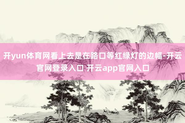 开yun体育网看上去是在路口等红绿灯的边幅-开云官网登录入口 开云app官网入口