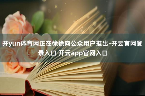 开yun体育网正在徐徐向公众用户推出-开云官网登录入口 开云app官网入口